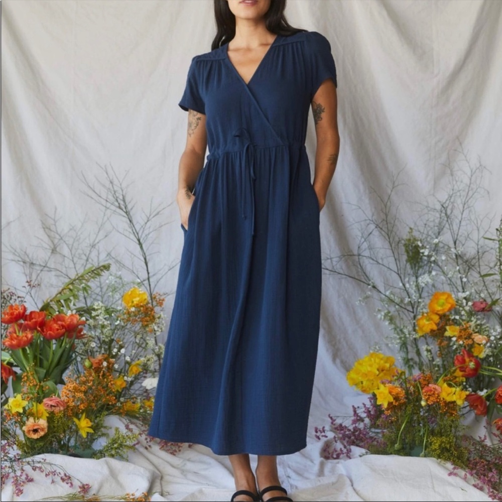 Christy Dawn The Dawn Dress in Navy w Pockets